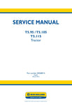 Discover the essential resource for maintaining your New Holland T5.95, T5.105, and T5.115 tractors with the comprehensive Service Manual (Part Number: 84568014). This PDF file is designed to provide you with detailed information on servicing, troubleshooting, and repairing your tractor, ensuring optimal performance and longevity.