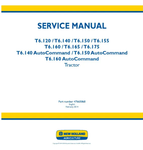 NEW HOLLAND T6.120, T6.140, T6.150, T6.155, T6.160, T6.165, T6.175, T6.140, T6.150 AND T6.160 TRACTOR SERVICE MANUAL - PDF