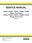 Unlock the full potential of your New Holland T6030, T6050, T6070, T6080, and T6090 tractors with the comprehensive Service Manual (87727160B-NA) in PDF format. This essential guide provides detailed insights into Power Command and Range Command systems, ensuring you have the knowledge to perform maintenance and repairs with confidence. With easy navigation and clear instructions, this manual is your go-to resource for maximizing efficiency and longevity in your equipment. Don't miss out on the opportunity 