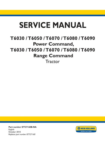 Unlock the full potential of your New Holland T6030, T6050, T6070, T6080, and T6090 tractors with the comprehensive Service Manual (87727160B-NA) in PDF format. This essential guide provides detailed insights into Power Command and Range Command systems, ensuring you have the knowledge to perform maintenance and repairs with confidence. With easy navigation and clear instructions, this manual is your go-to resource for maximizing efficiency and longevity in your equipment. Don't miss out on the opportunity 
