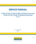 Unlock the full potential of your New Holland T7 series tractors with the comprehensive Auto/Power Command Service Manual (47524331). This essential PDF file is designed specifically for models T7.220, T7.235, T7.250, T7.260, and T7.270, providing you with detailed insights and step-by-step instructions for maintenance and repairs.