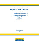 Unlock the full potential of your New Holland T7.290 and T7.315 Autocommand tractors with the comprehensive Service Manual (48193165). This PDF file is an essential resource for both seasoned professionals and DIY enthusiasts, providing detailed insights into maintenance, troubleshooting, and repair procedures tailored specifically for Stage IV models.
