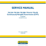 NEW HOLLAND T8.320, T8.350, T8.380, T8.410 AND T8.435 TIER 4B TRACTOR SERVICE MANUAL - PDF