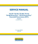 Unlock the full potential of your New Holland T8 series tractors with the comprehensive SmartTrax Powershift Transmission (PST) Service Manual. This essential PDF file, catalog number 47799440, provides detailed insights and step-by-step instructions tailored specifically for models T8.320, T8.350, T8.380, and T8.410
