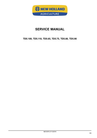 Unlock the full potential of your New Holland TD5.75, TD5.80, and TD5.90 tractors with the comprehensive Service Manual (48012878) in PDF format. This essential resource is designed to provide you with detailed insights into maintenance, troubleshooting, and repair procedures, ensuring your equipment operates at peak performance.