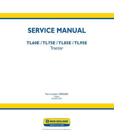 Unlock the full potential of your New Holland TL60E, TL75E, TL85E, and TL95E tractors with the comprehensive service manual (part number 47835583) available in PDF format. This essential guide provides detailed instructions, diagrams, and troubleshooting tips to ensure your equipment runs smoothly and efficiently. Whether you're performing routine maintenance or tackling complex repairs, this manual is your go-to resource for maximizing performance and longevity. Don't miss out on the opportunity to keep