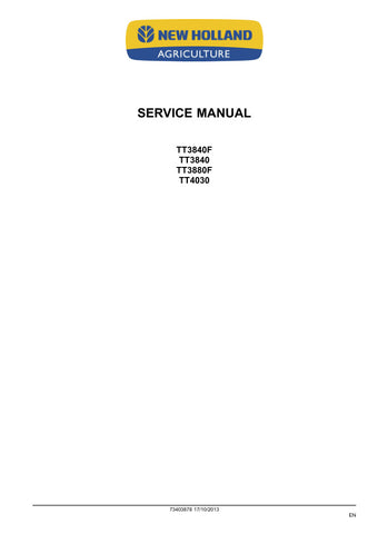 Discover the ultimate resource for your New Holland tractor with the TT3840, TT3840F, TT4030, and TT3880F Service Manual (73403878) in PDF format. This comprehensive guide is designed to provide you with detailed information on maintenance, troubleshooting, and repair procedures, ensuring your tractor operates at peak performance.