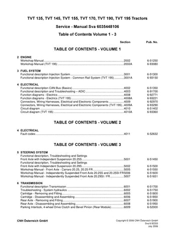 Unlock the full potential of your New Holland TVT series tractors with the comprehensive Service Manual (6035448106) available in PDF format. This essential guide covers models TVT135, TVT145, TVT155, TVT170, TVT190, and TVT195, providing you with detailed insights into maintenance, troubleshooting, and repair procedures.