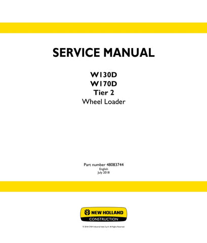 Unlock the full potential of your New Holland W130D and W170D (Tier 2) wheel loaders with this comprehensive service manual. Designed to provide detailed guidance and technical specifications, this digital file offers invaluable insights to ensure optimal performance and maintenance of your equipment.