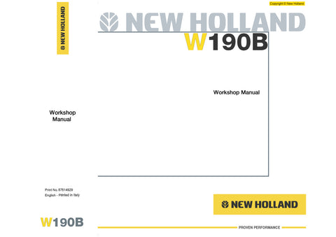 Discover the ultimate resource for maintaining your New Holland W190B Wheel Loader with the comprehensive Service Manual (Part Number: 87614929). This PDF file is designed to provide you with detailed insights and step-by-step instructions, ensuring that you can perform repairs and maintenance with confidence and precision.