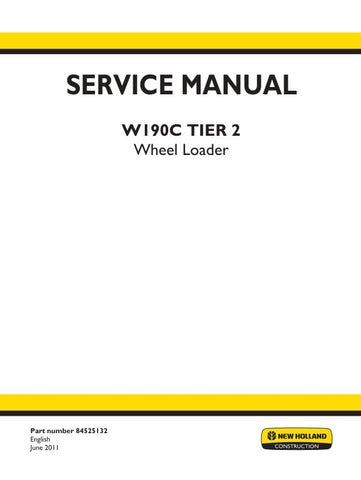 Unlock the full potential of your New Holland W190C Wheel Loader with the comprehensive Service Manual (Part Number: 84525132). This PDF file is an essential resource for operators and technicians alike, providing detailed insights into maintenance, troubleshooting, and repair procedures tailored specifically for Tier 2 models.
