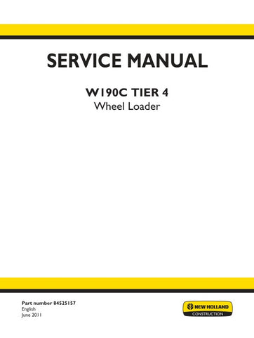 Discover the ultimate resource for maintaining your New Holland W190C Wheel Loader with the comprehensive Service Manual (Part Number: 84525157). This PDF file is designed to provide you with detailed insights and step-by-step instructions, ensuring that you can perform repairs and maintenance with confidence and precision.