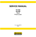 NEW HOLLAND W190D AND W230D TIER 2 WHEELED LOADER SERVICE MANUAL - PDF FILE