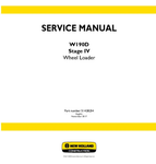 NEW HOLLAND W190D STAGE IV WHEELED LOADER SERVICE MANUAL - PDF FILE