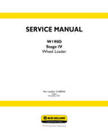 Discover the essential resource for maintaining your New Holland W190D (Stage IV) Wheel Loader with our comprehensive service manual, part number 51428254. This PDF file is designed to provide you with detailed information on servicing, troubleshooting, and repairing your equipment, ensuring optimal performance and longevity.