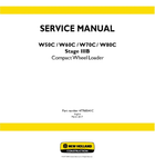 NEW HOLLAND W50C, W60C, W70C AND W80C STAGE IIIB COMPACT WHEEL LOADER SERVICE MANUAL - PDF FILE