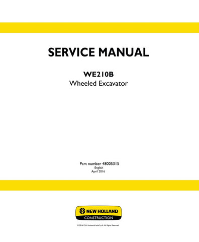 Unlock the full potential of your New Holland WE210B Wheeled Excavator with the comprehensive Service Manual (48005315) in PDF format. This essential guide provides detailed instructions, schematics, and troubleshooting tips to ensure optimal performance and maintenance of your equipment. Whether you're a seasoned technician or a DIY enthusiast, this manual is designed to enhance your understanding and efficiency, helping you keep your excavator running smoothly for years to come. Don't miss out on the 