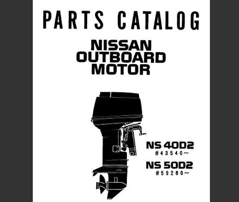 Discover the ultimate resource for maintaining your Nissan 1998 NS40D2 and NS50D2 outboard motors with our comprehensive Parts Catalog Manual. This PDF file is meticulously organized to provide you with detailed diagrams and part numbers, ensuring you can easily identify and order the components you need for optimal performance.
