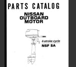 Discover the ultimate resource for maintaining your Nissan 1998 NSF5A 4-Stroke Outboard Motor with our comprehensive Parts Catalog Manual in PDF format. This digital manual is designed to provide you with detailed diagrams, part numbers, and specifications, ensuring you have everything you need for efficient repairs and maintenance.