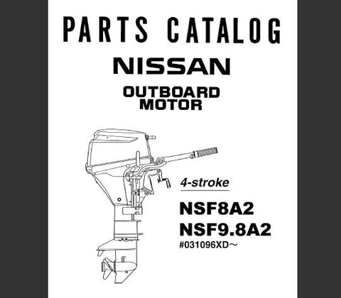 Discover the ultimate resource for maintaining your Nissan 2004 NSF8A2 and NSF9.8A2 4-stroke outboard motors with our comprehensive Parts Catalog Manual. This PDF file is meticulously designed to provide you with detailed diagrams, part numbers, and specifications, ensuring you have everything you need for efficient repairs and maintenance.