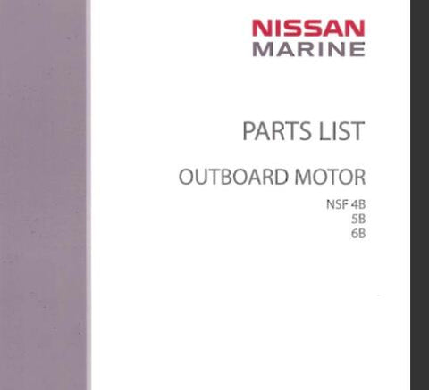 Discover the ultimate resource for maintaining your Nissan 2005 NSF4B, NSF5B, and NSF6B outboard motors with our comprehensive Parts Catalog Manual. This PDF file is meticulously designed to provide you with detailed diagrams, part numbers, and specifications, ensuring you have everything you need at your fingertips for efficient repairs and maintenance.