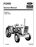 New Holland 1000, 1600 Tractor Service Repair Manual 40100020 - PDF File Download