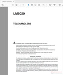 New Holland LM5020 TELEHANDLERS Service Repair Manual 47410202NA