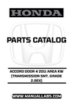HONDA ACCORD DOOR 4 2011 AREA KW (TRANSMISSION 5MT, GRADE 2.0EX) PARTS CATALOG MANUAL - PDF DOWNLOAD