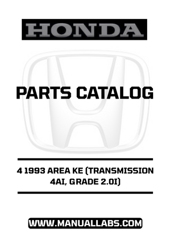 HONDA ACCORD DOOR 4 1993 AREA KE (TRANSMISSION 4AI, GRADE 2.0I) PARTS CATALOG MANUAL - PDF DOWNLOAD