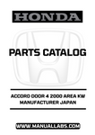 HONDA ACCORD DOOR 4 2000 AREA KW MANUFACTURER JAPAN PARTS CATALOG MANUAL - PDF DOWNLOAD
