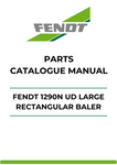 Discover the ultimate resource for your Fendt 1290N UD Large Rectangular Baler with our comprehensive Parts Catalog Manual. This PDF file is meticulously designed to provide you with detailed diagrams and part numbers, ensuring you have everything you need for efficient maintenance and repairs.
