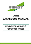 Discover the ultimate resource for your Fendt Former 671 with our comprehensive Parts Catalog Manual. This PDF file is meticulously designed to provide you with detailed information on parts ranging from FCU 20001 to 99999, ensuring you have everything you need at your fingertips.