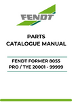 Discover the ultimate resource for your Fendt Former 8055 Pro with our comprehensive Parts Catalog Manual. This PDF file is meticulously designed to provide you with detailed information on parts ranging from TYE 20001 to 99999, ensuring you have everything you need at your fingertips.