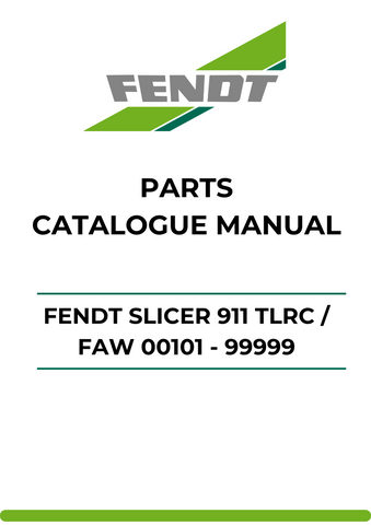 Discover the ultimate resource for your Fendt Slicer 911 TLRC with our comprehensive Parts Catalog Manual. This PDF file is meticulously designed to provide you with detailed information on every component, ensuring you have the right parts at your fingertips for efficient maintenance and repairs.