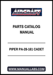 PIPER PA-28-161 CADET PARTS CATALOGUE MANUAL - PDF FILE