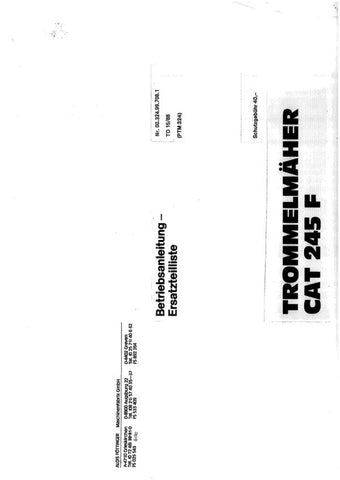 Discover the essential POTTINGER AGRICULTURAL CAT 245, F PARTS CATALOG MANUAL in a convenient PDF format. This comprehensive manual is designed to provide you with detailed information on all parts and components of the CAT 245, ensuring you have everything you need for maintenance and repairs at your fingertips.
