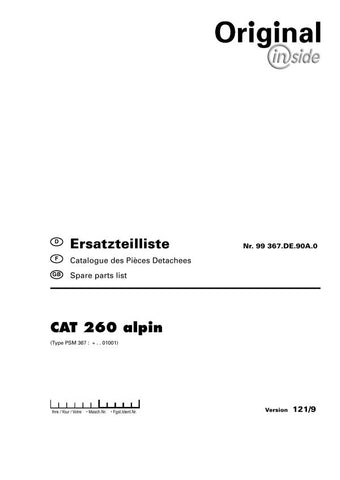 Discover the comprehensive POTTINGER AGRICULTURAL CAT 260 ALPIN PARTS CATALOG MANUAL, now available in a convenient PDF format. This essential manual is designed for farmers and agricultural professionals who require detailed information on parts and maintenance for the CAT 260 ALPIN model.