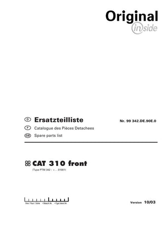 Discover the essential POTTINGER AGRICULTURAL CAT 310 FRONT PARTS CATALOG MANUAL, now available in a convenient PDF format. This comprehensive manual is designed for farmers and agricultural professionals who need quick access to detailed parts information for the CAT 310 model.