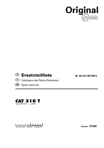 Discover the essential POTTINGER AGRICULTURAL CAT 310 T Parts Catalog Manual, now available in a convenient PDF format. This comprehensive guide is designed to provide you with detailed information on all parts and components, ensuring you have everything you need for efficient maintenance and repairs.
