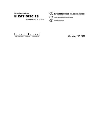 Discover the ultimate resource for your Pöttinger agricultural equipment with the Pöttinger Agricultural Cat Disc 25 Parts Catalog Manual. This comprehensive PDF file is designed to provide you with detailed information on all parts and components, ensuring you have everything you need for maintenance and repairs.