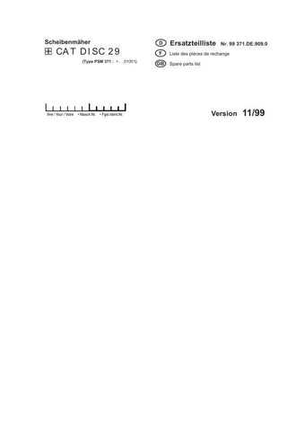 Discover the comprehensive POTTINGER AGRICULTURAL CAT DISC 29 PARTS CATALOG MANUAL, now available in a convenient PDF format. This essential manual provides detailed information on all parts associated with the Pöttinger Cat Disc 29, ensuring you have everything you need for maintenance and repairs at your fingertips.