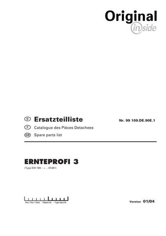 Discover the comprehensive Pöttinger Agricultural Ernteprofi 3 Parts Catalog Manual, now available in a convenient PDF format. This essential resource is designed for farmers and agricultural professionals seeking detailed information on Pöttinger's innovative machinery and equipment.