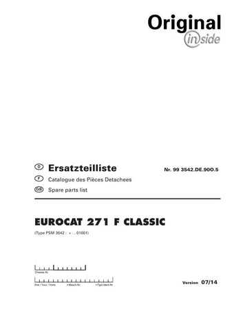 Discover the ultimate resource for your Pöttinger Agricultural Eurocat 271 with the F Classic Parts Catalog Manual in PDF format. This comprehensive guide is designed to streamline your maintenance and repair processes, ensuring your equipment operates at peak performance.