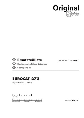 Discover the comprehensive POTTINGER AGRICULTURAL EUROCAT 272 PARTS CATALOG MANUAL, now available in a convenient PDF format. This essential manual is designed for farmers and agricultural professionals seeking detailed information on parts and components for the Eurocat 272 model, ensuring you have the right resources at your fingertips.