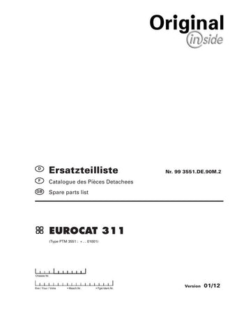 Discover the POTTINGER AGRICULTURAL EUROCAT 311 PARTS CATALOG 01.12 MANUAL, a comprehensive PDF resource designed for efficient maintenance and repair of your agricultural machinery. This manual provides detailed diagrams and part numbers, ensuring you can easily identify and order the components you need to keep your equipment running smoothly.