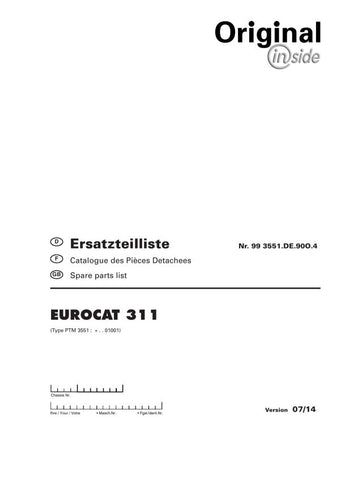 Discover the Pöttinger Agricultural Eurocat 311 Parts Catalog Manual, a comprehensive resource designed for efficient maintenance and repair of your Eurocat 311 equipment.