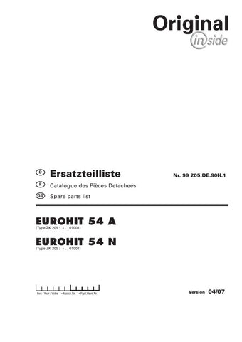 Discover the essential Pöttinger Agricultural Eurohit 54, A, N Parts Catalog Manual, now available in a convenient PDF format. This comprehensive manual is designed to provide you with detailed information on parts and components, ensuring you have everything you need for efficient maintenance and repairs.