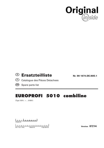 Discover the ultimate resource for your Pöttinger Agricultural Europrofi 5010 Combiline with our comprehensive Parts Catalog Manual in PDF format. This essential guide provides detailed diagrams and specifications, ensuring you have all the information you need to maintain and repair your equipment efficiently.