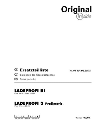 Discover the Pöttinger Agricultural Ladeprofi III 3 Profimatic Parts Catalog Manual, a comprehensive PDF resource designed for efficient maintenance and repair of your agricultural machinery. This manual provides detailed diagrams and part numbers, ensuring you have all the information needed to keep your equipment running smoothly.
