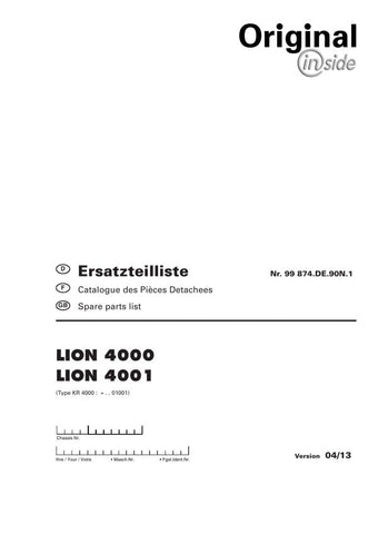 Discover the comprehensive POTTINGER AGRICULTURAL LION 4000, 4001 Parts Catalog Manual, available in a convenient PDF format. This essential resource is designed for farmers and agricultural professionals who need quick access to detailed parts information for their POTTINGER equipment.